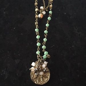 Boho beaded   layered necklace